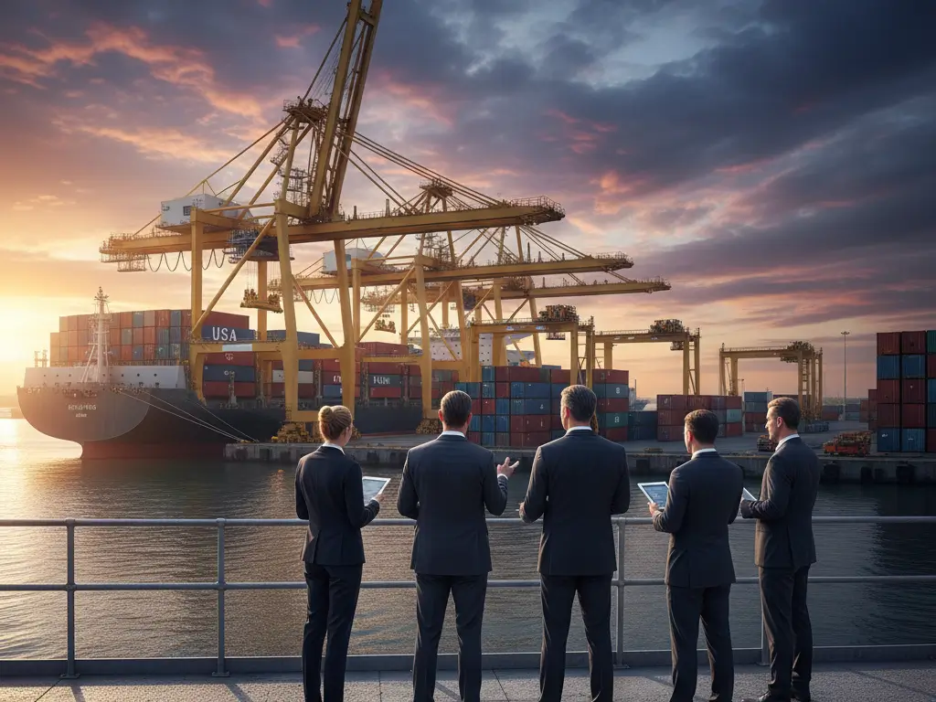 Stock image of U.S.-China flags with Philadelphia skyline overlay for trade tensions 2025