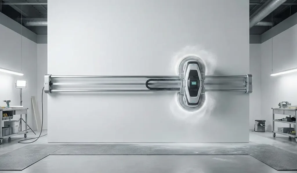 Level 5 drywall finish automation with robotics