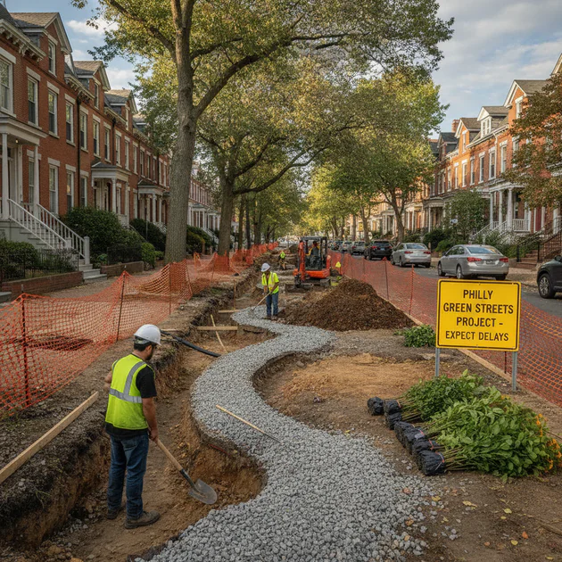 New stormwater infrastructure projects are kicking off in PWD District 7 this Spring 2026.